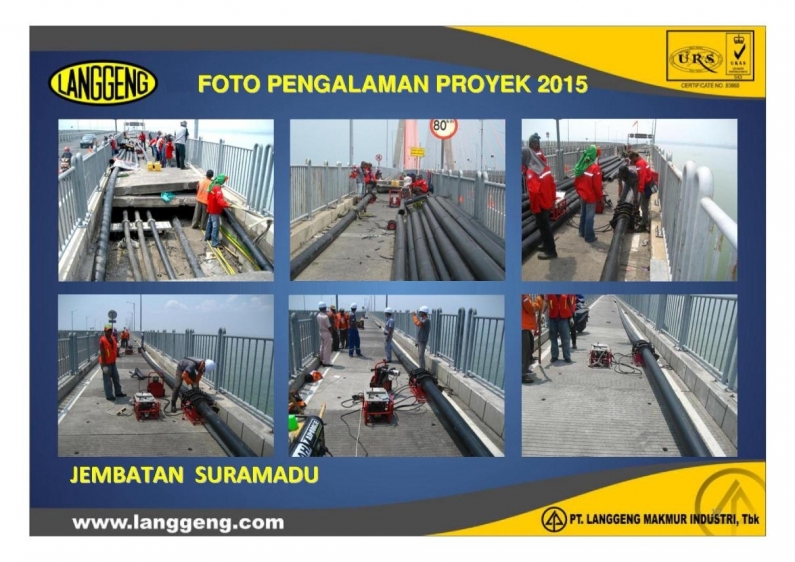 Proyek Pipanisasi Jembatan Suramadu 2015